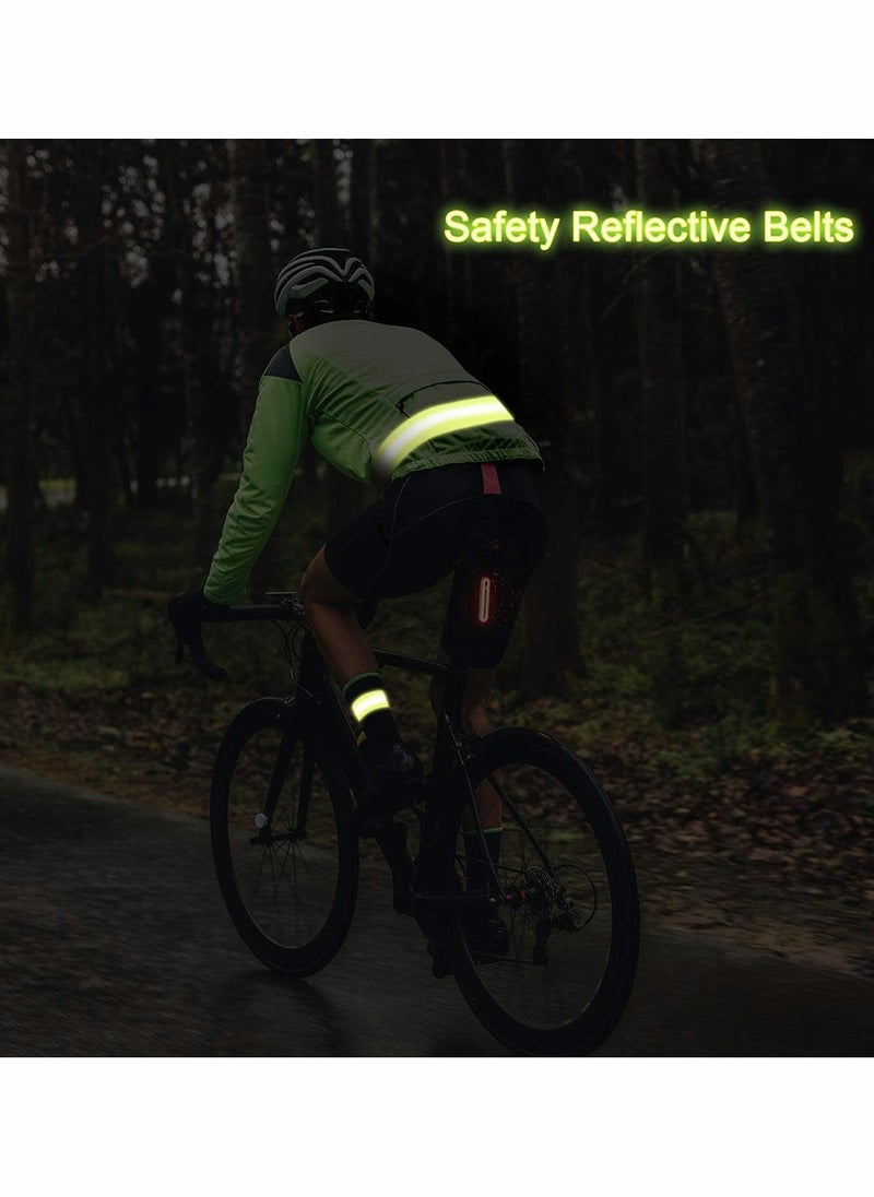 6 Pieces High Visibility Reflective Belt Army PT Belt Reflective Running Gear for Men and Women for Night Running Cycling Walking Military Safety Reflector Strips Green  - Image 5
