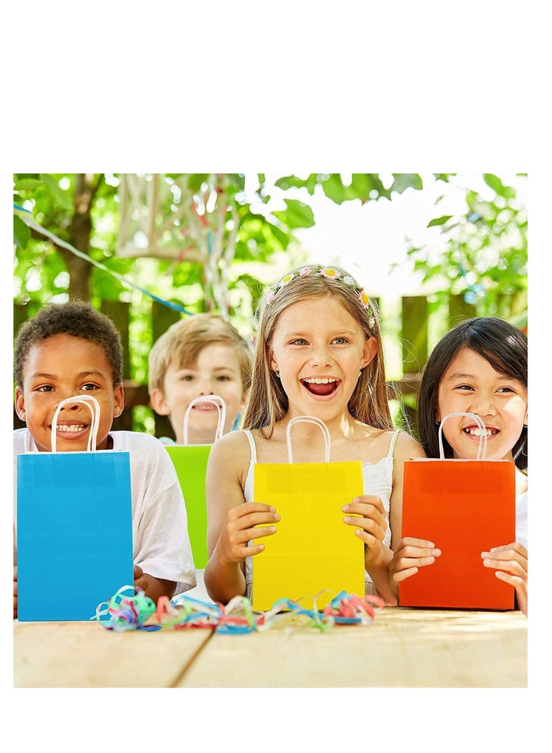 ECVV Gift Bags 24 Pieces Set Eco-Friendly Paper Bags With Handles Bulk Paper Bags Shopping Bags Kraft Bags Retail Bags Party Bags (RED, 27 * 22 * 11 Cm) - Image 4