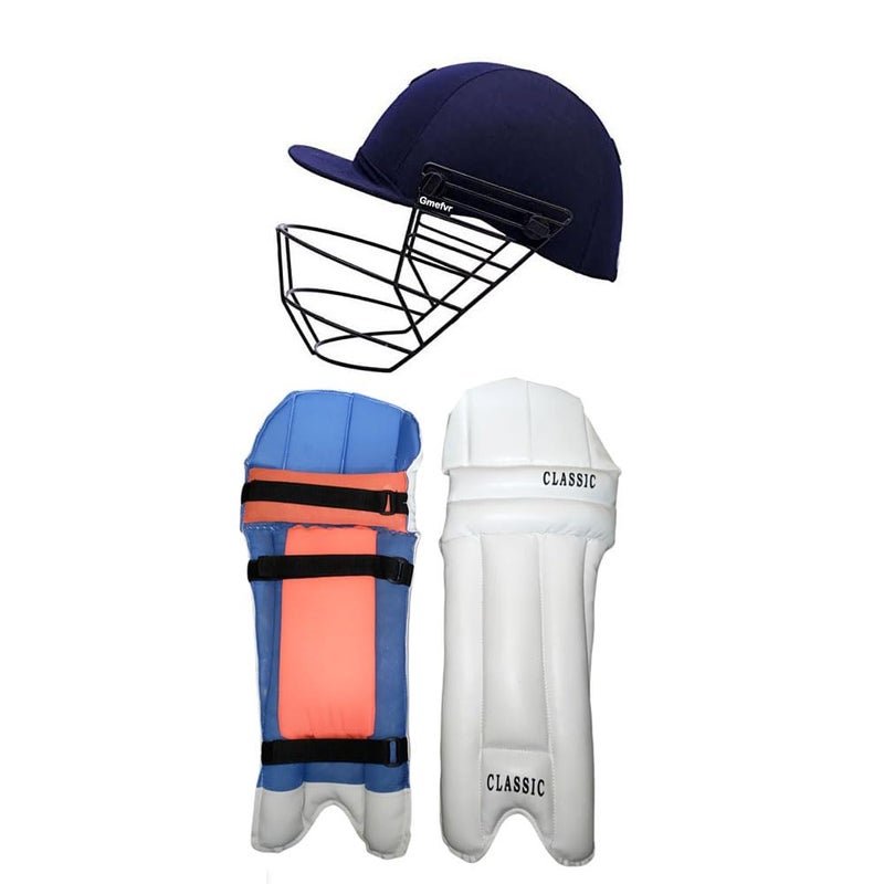 Gmefvr Gmrfvr Cricket Helmet and Leg Guard for Men & Boys (Men) - Image 1