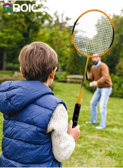GROIC 2 Pieces Badminton Set,Outdoor sports set,Badminton Set Including 1 Badminton Bag,2 Rackets,3 Badminton Balls,Outdoor Sports Equipment(Orange)  - Image 5