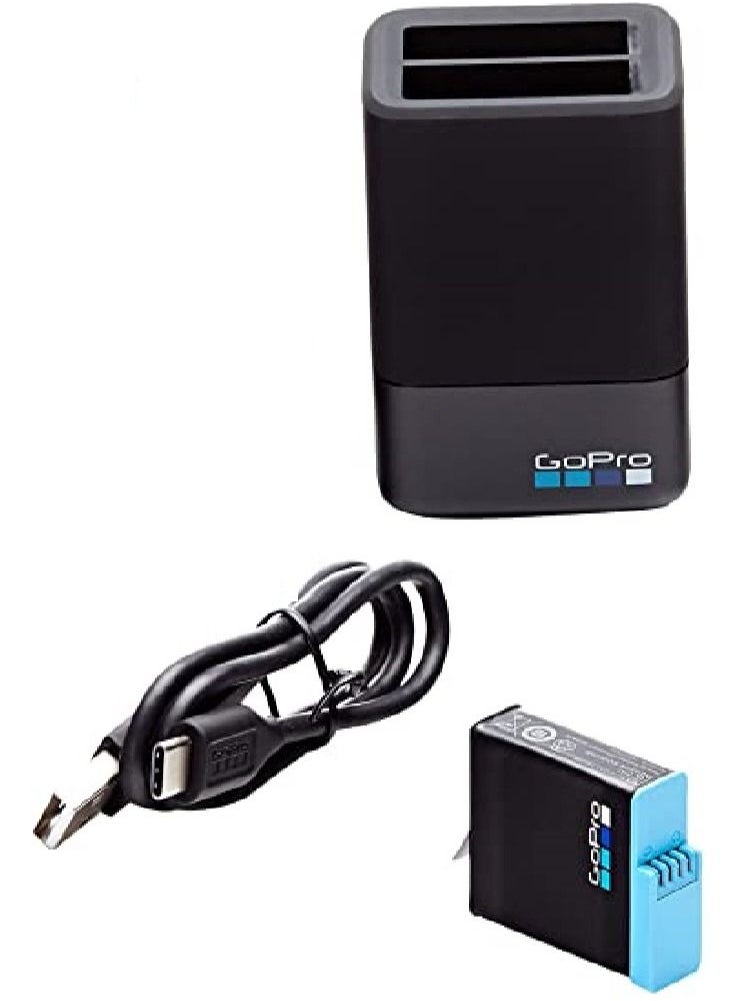 GoPro - GoPro Dual  Battery Charger  With Battery For Hero 8  Hero 7 Black Hero 6 Black edition - Image 1