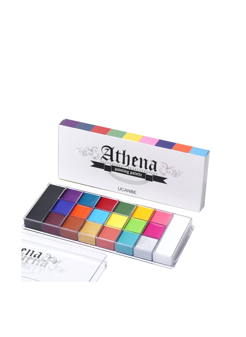 UCANBE Athena Face Body Paint Oil Palette, Professional Flash Non Toxic Safe Tattoo Halloween FX Party Artist Fancy Makeup Painting Kit For Kids and Adult - pzsku/Z8EFE5E60C716EB68ACF4Z/45/_/1723465815/5f9efbb5-3796-4a1b-8981-295268b94074