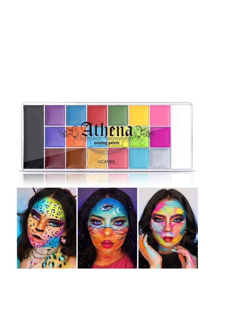 UCANBE Athena Face Body Paint Oil Palette, Professional Flash Non Toxic Safe Tattoo Halloween FX Party Artist Fancy Makeup Painting Kit For Kids and Adult - pzsku/Z8EFE5E60C716EB68ACF4Z/45/_/1723465836/ea76938d-5764-4cb5-b409-b105ee4020a1