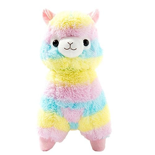 AngelGift Cuddly Big Soft Toys Llama Alpaca Doll, Plush Sheep Stuffed Animals Toy Cushion Doll, Lamb Plushie Toys Best Birthday Christmas Great Anniversary Fiesta Gift (Rainbow, 7" /17cm) - Image 1