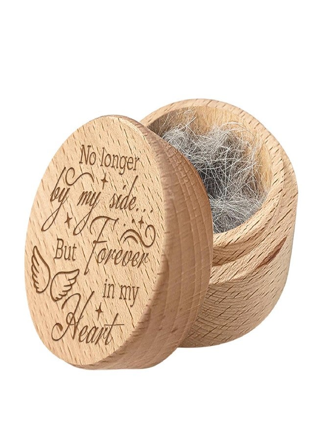 صندوق تذكاري خشبي من CREATCABIN لحفظ شعر الحيوانات الأليفة، صندوق تذكاري لفراء الحيوانات الأليفة، حاوية لرماد شعر الكلاب والقطط، جرة تذكارية صغيرة مخصصة للحيوانات الأليفة، هدية تعزية لفقدان الحيوانات الأليفة، لحفظ شعر الكلاب والقطط وأسنانها وأظافرها ورمادها، 2 × 1.6 بوصة - Image 1