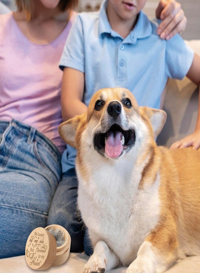 صندوق تذكاري خشبي من CREATCABIN لحفظ شعر الحيوانات الأليفة، صندوق تذكاري لفراء الحيوانات الأليفة، حاوية لرماد شعر الكلاب والقطط، جرة تذكارية صغيرة مخصصة للحيوانات الأليفة، هدية تعزية لفقدان الحيوانات الأليفة، لحفظ شعر الكلاب والقطط وأسنانها وأظافرها ورمادها، 2 × 1.6 بوصة - Image 5