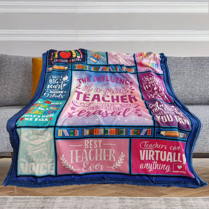 Lviliss Teacher Gifts for Women  Teacher Appreciation Gifts  Gift for Teachers Blankets for Women  Best Teacher Gifts  Teacher Back to School Teachers' Day Throw Blankets 50""x60"" - Image 2