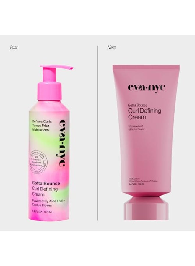 Eva NYC Curl Enhancing Styling Cream Reduce Frizz Hydrate with Aloe Leaf Cactus Flower Define Curl Pattern for Soft Bouncy Hair Sulfate Paraben Free Melon Iris Scent 54 fl oz - Image 3