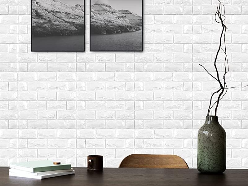 SOJITRA 3D Foam Wallpaper Wall Panels Brick Self-Adhesive Waterproof PE Foam, Ceiling Wallpaper for Bedroom Furniture, 57.5 Sq.Ft Peel and Stick 3D Brick - 70 x 70 cm - Image 2