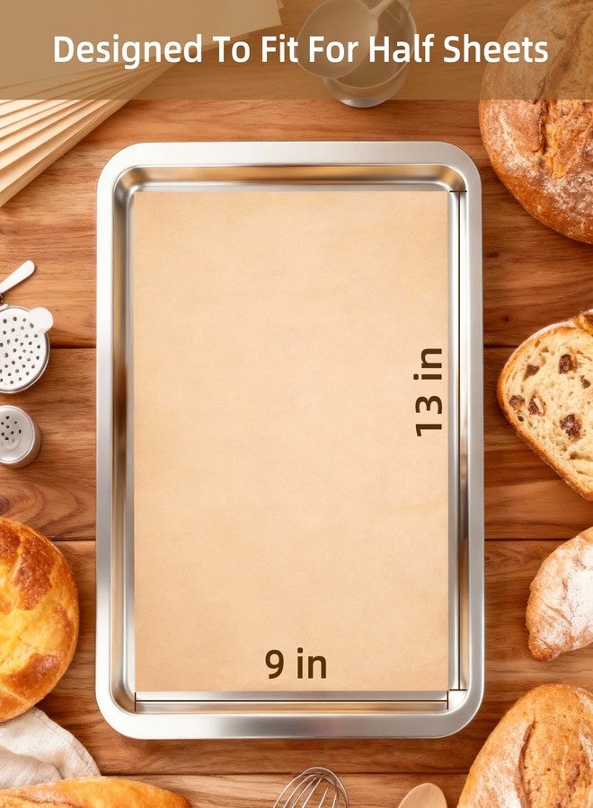 Avirho 220 Count Unbleached Parchment Paper Sheets, 9x13 Inch Precut Baking Paper for Quarter Sheet Pan, Non-Stick & Greaseproof, Heat Resistant 450°F for Toaster Oven, Air Fryer - Image 2