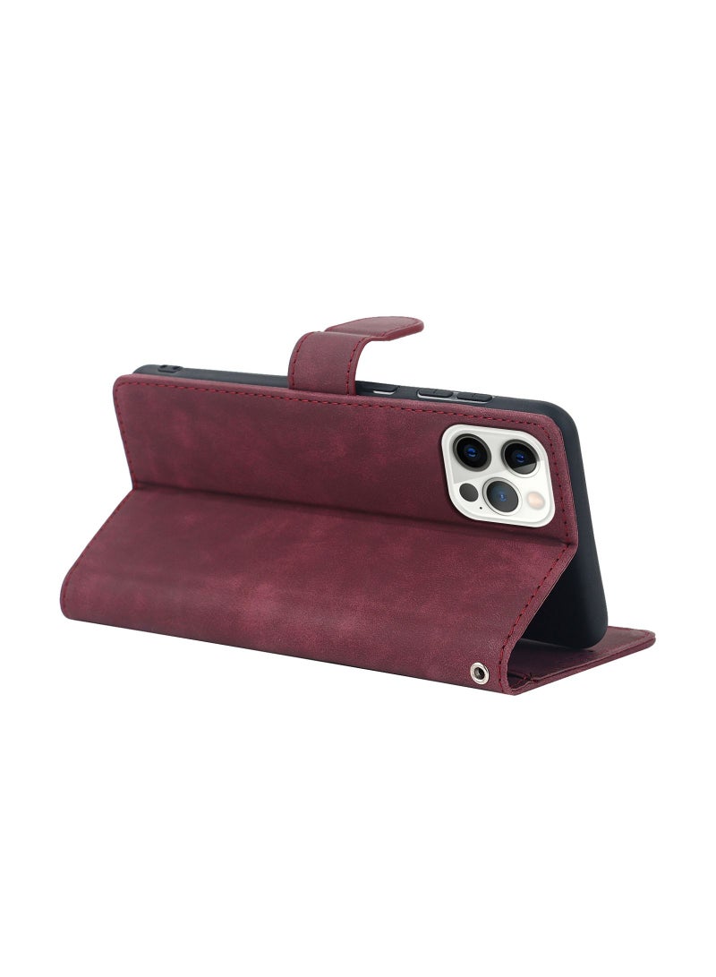 Suteni Flip Cover Card Slots Leather Phone Case for iPhone - Image 3