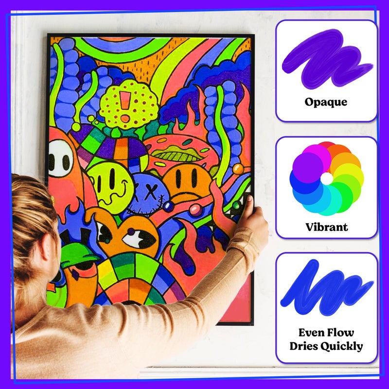 Chalkola 20 Oil Paint Pens - Oil Based Paint Markers for Metal, Fabric, Ceramic, Glass, Rocks - Waterproof & Permanent Markers for Wood, Plastic Surfaces, Steel - 1mm + 5mm Dual Tip - Image 5
