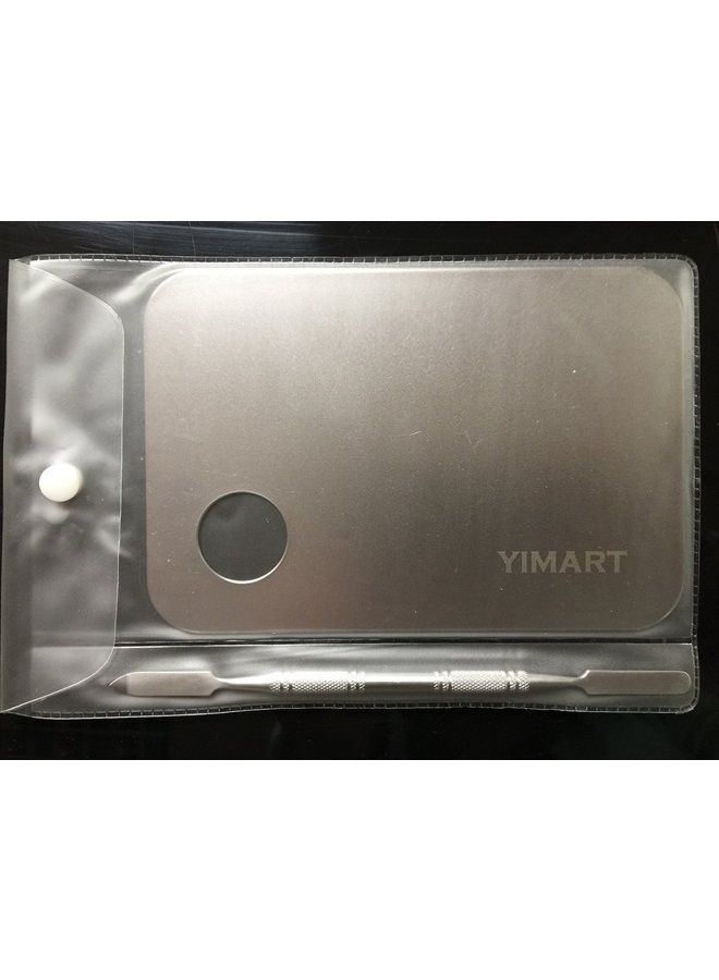 Yimart Stainless Steel Cosmetic Makeup Mixing Pallete with Spatula