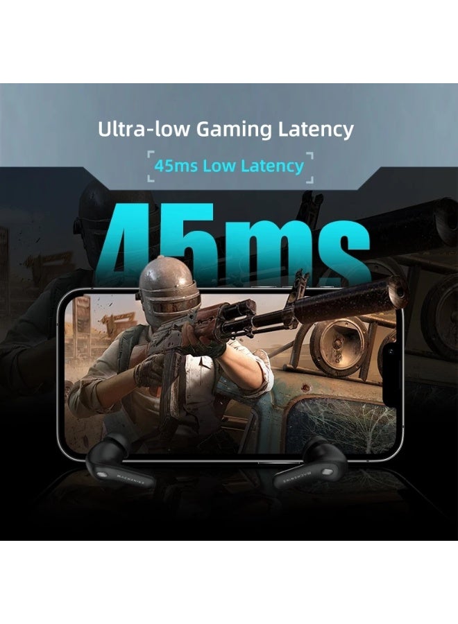 ماكينيك سماعات Machenike TH50 اللاسلكية – بلوتوث 5.3، خاصية إلغاء الضوضاء بالذكاء الاصطناعي ANC، مقاومة للماء IPX5، زمن استجابة منخفض، سماعة أذن للألعاب والرياضة مع علبة شحن - Image 5