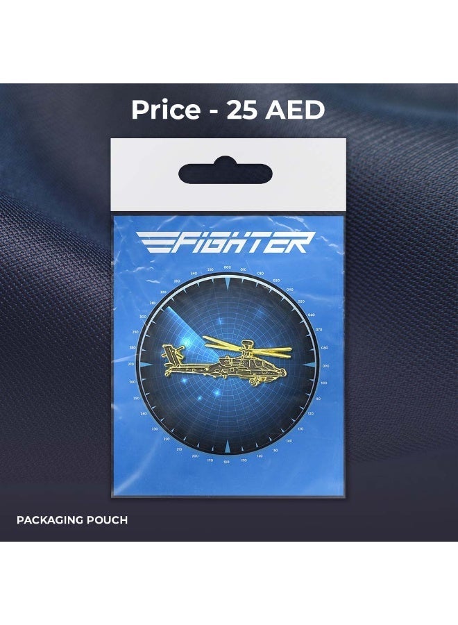 Fighter Gifts AH-64 APACHE ENAMEL GOLD PIN - Image 3