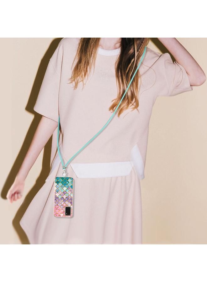 S-TOP Case For Samsung Galaxy A03s 165.8mm Electroplating IMD TPU Phone Case with Lanyard - Image 4