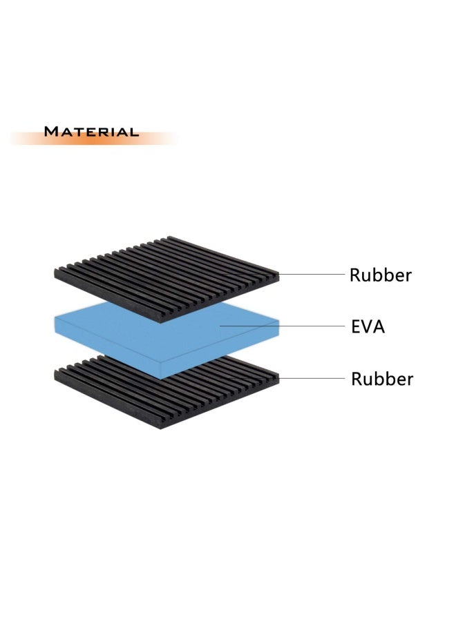 Air Jade 4 Pack Rubber Anti-Vibration Pads, 6 x 6 x 7/8 inches Heavy Duty EVA Vibration Isolation Pads Mats for HVAC, Washers, Compressors, Treadmills, Air Conditioner - Image 3