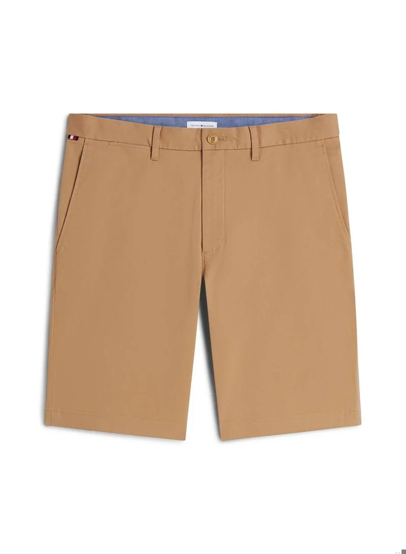 Tommy Hilfiger Timeless Camel Denton Slim Straight Twill Chino Shorts for Men | Best Price UAE