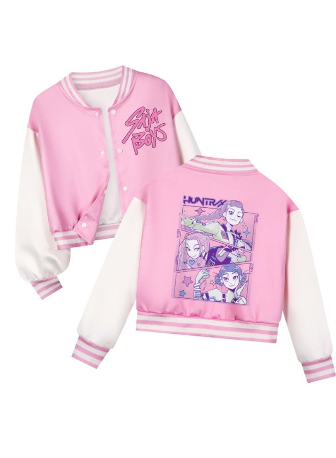 كبوب شيطان الصيادين الكورية الأطفال البيسبول موحدة أزياء سترة سترة - Image 1