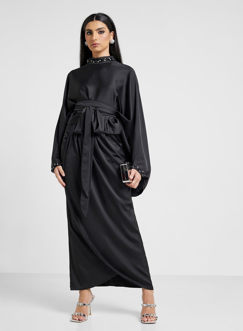 Khizana Belted Caftan Maxi Dress - Image 5