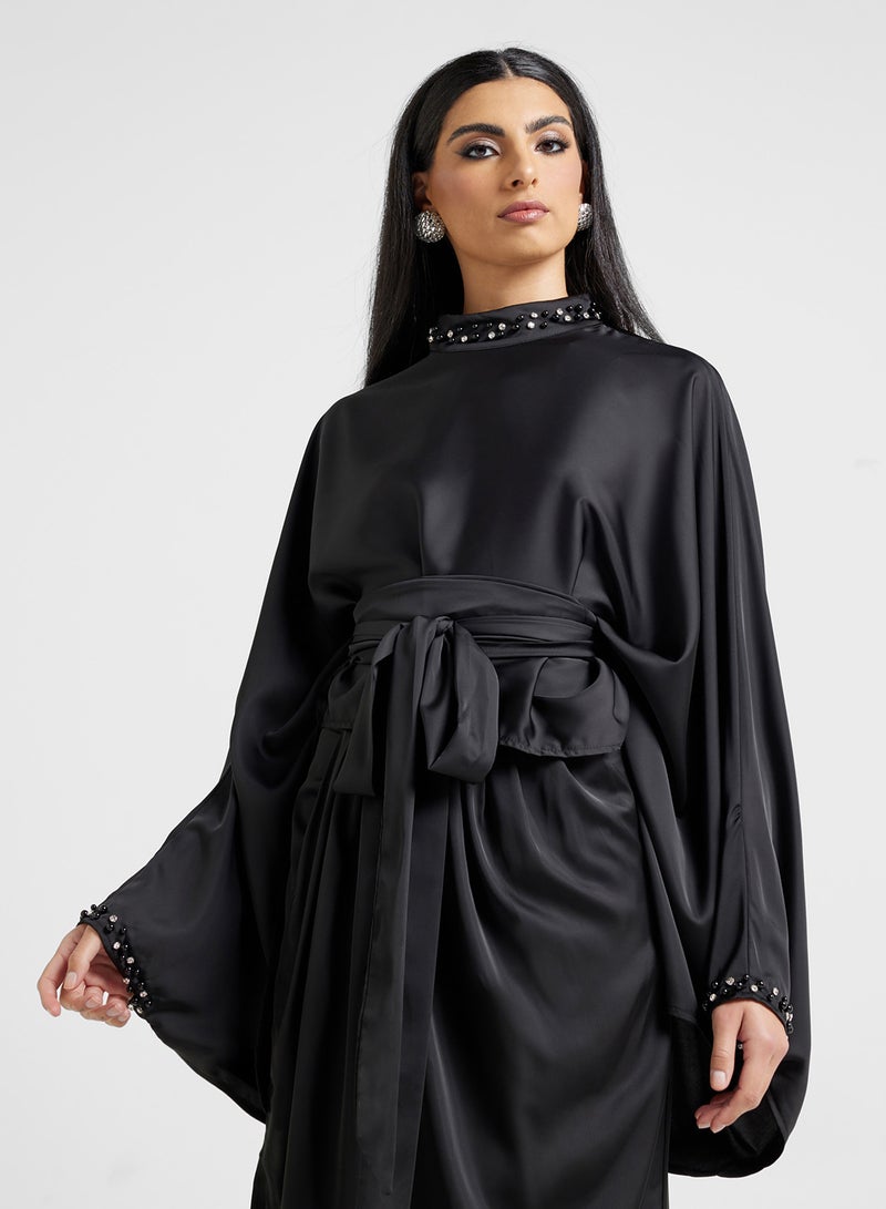 Khizana Belted Caftan Maxi Dress - Image 3
