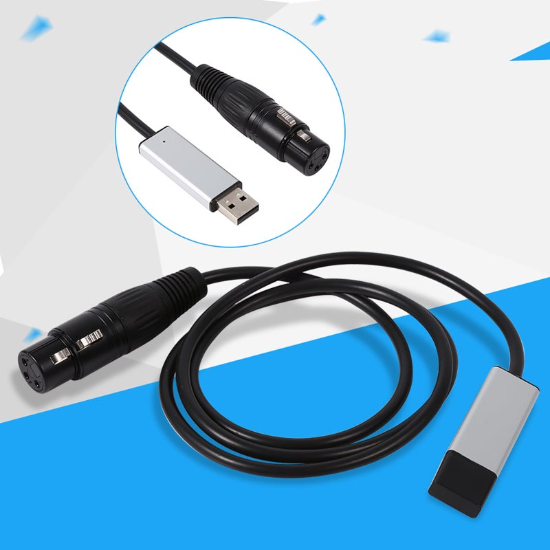 Mini USB DMX Interface: DMX512 Channel Output, Built-In Storage Buffer - Wide Software Compatibility DMX512 Controller for Stage Lighting Control, Windows XP Vista 7 Systems - Image 3