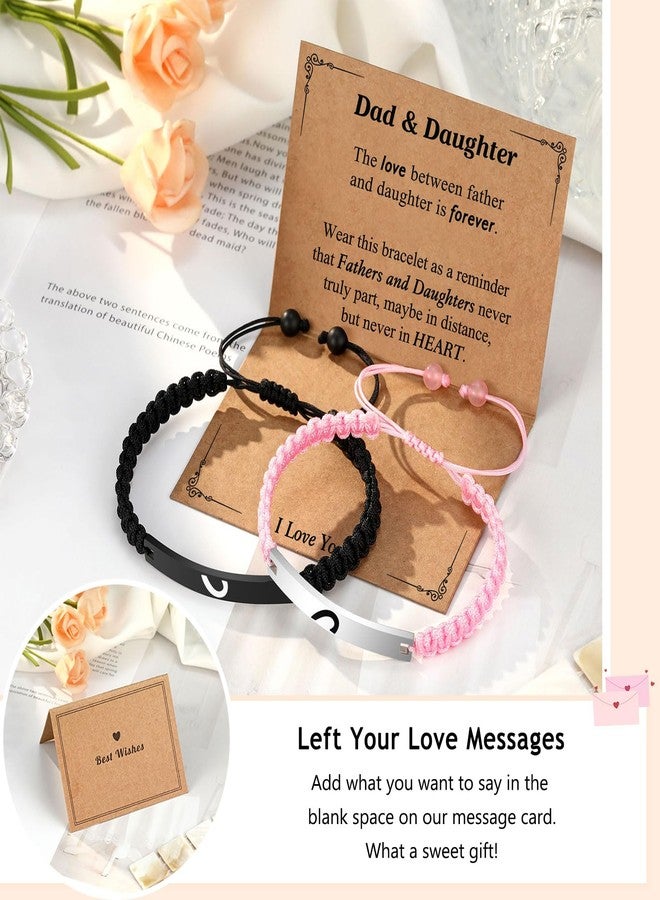 UPROMI Valentines Day Gifts for Dad from Daughter, Father Daughter Bracelet Fathers Day Christimas Birthday Gifts for Dad Daddy Ideas - Image 5