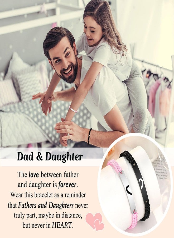 UPROMI Valentines Day Gifts for Dad from Daughter, Father Daughter Bracelet Fathers Day Christimas Birthday Gifts for Dad Daddy Ideas - Image 2