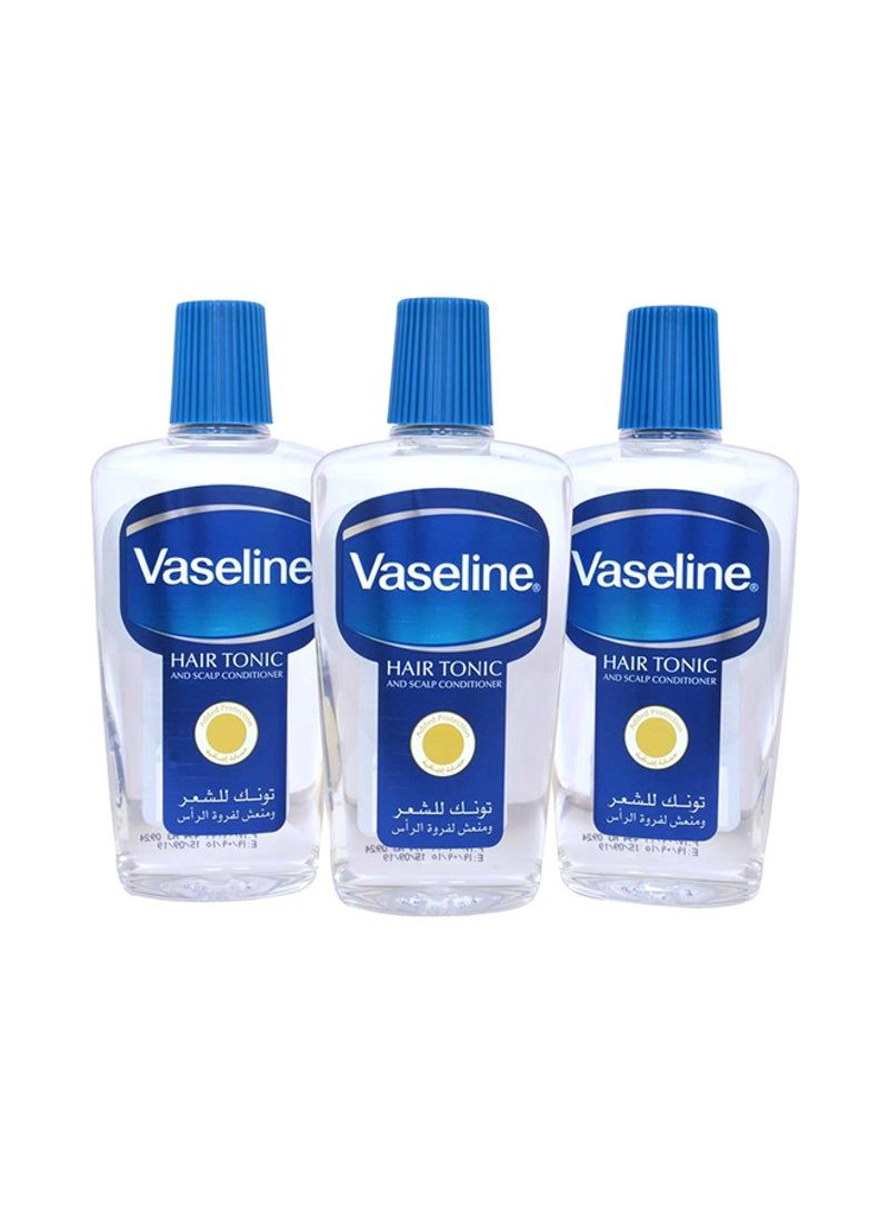 Vaseline مجموعة من 3 قطع من منشطات الشعر لفروة الرأس، شفافة، 3 × 400 مل - Image 1