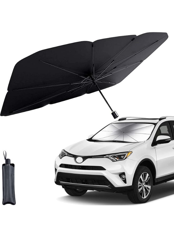 Generic Car Windshield Sunshade Umbrella Foldable Car Sun Visor Front Window Sun Shade Cover Block UV Rays and Keeps Cars Cool - Image 1