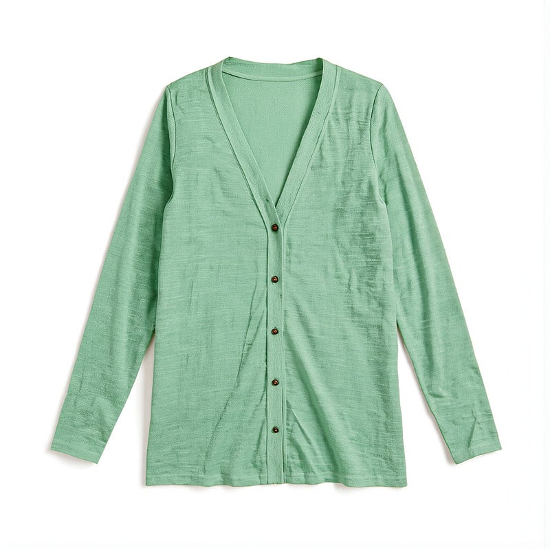 Women Upgraded Stretch Wrinkle Resistant Quick Dry Pink Cardigan S - Image 1
