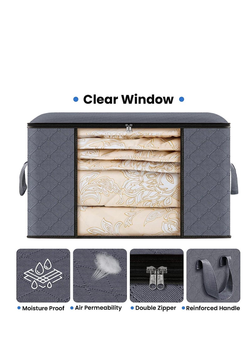 HOMESTAR 6 Piece Storage Containers for Bedroom, Closet and Blankets Organization - Image 2