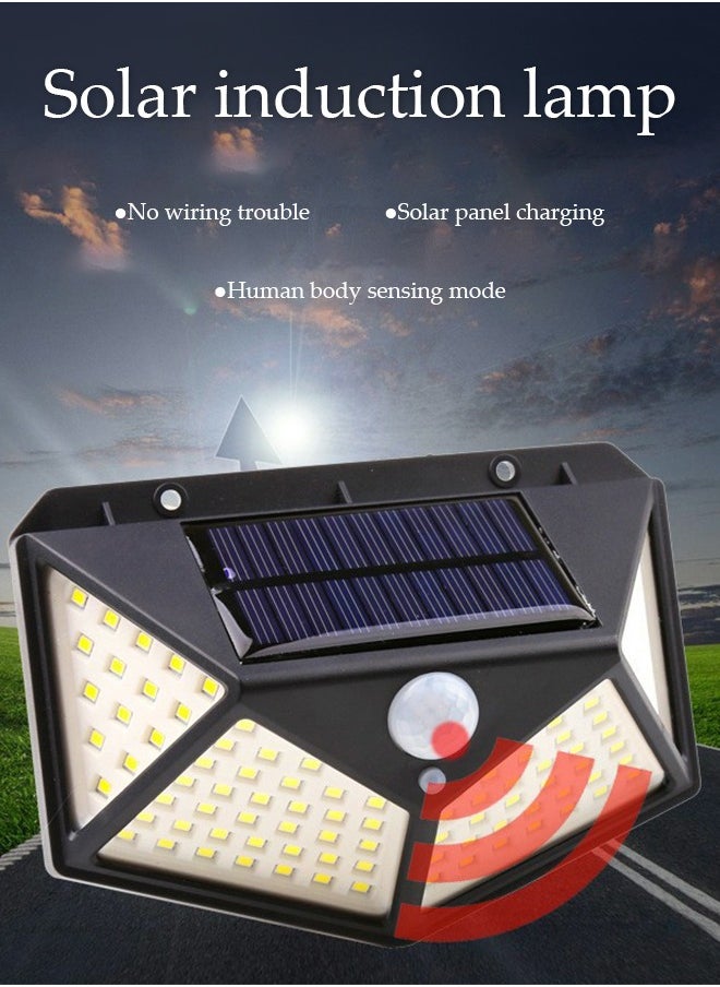 Generic Solar Outdoor Lights, IP65 Waterproof Motion Sensor Wall Lights, 100 LEDs with Lights Reflector, Easy-to-Install Security Floodlights for Exterior Patio, Yard, Garage, Deck, Garden, 2 Pack  - Image 2