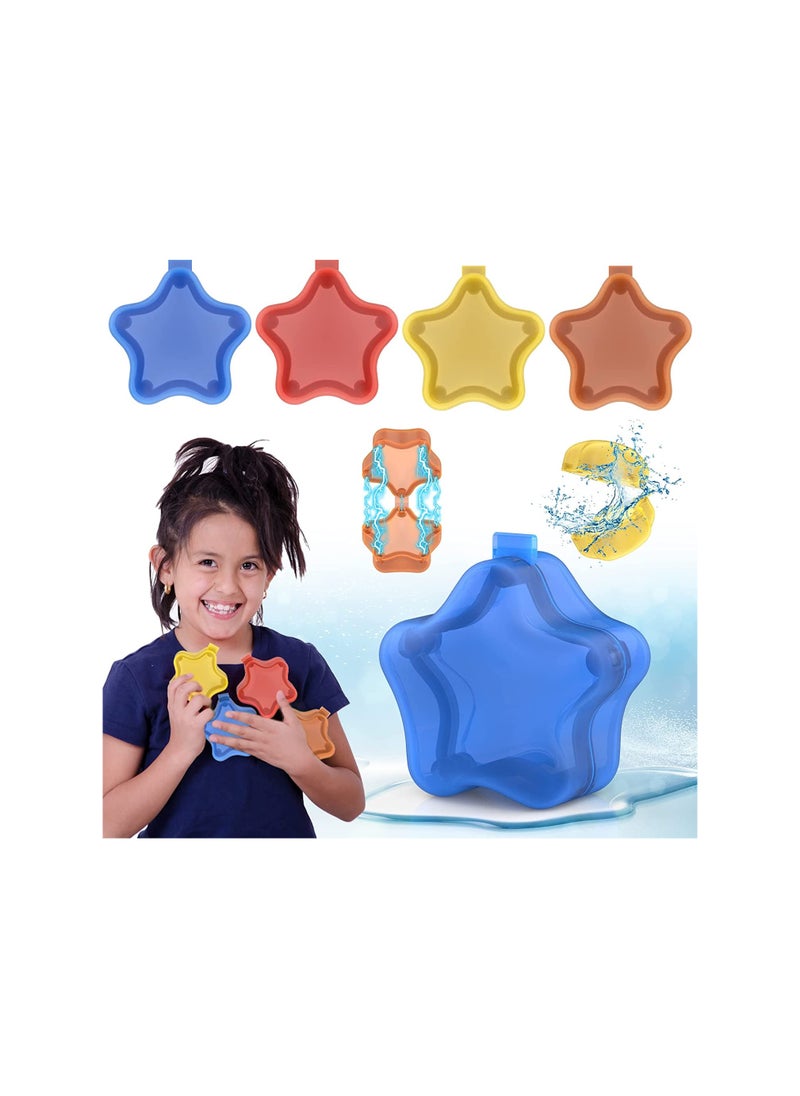 Reusable Water Balloons for Summer Fun, Quick Fill Self-Sealing Balloons for Kids and Adults, Ideal for Backyard and Pool Games (4 Pack)  - Image 1