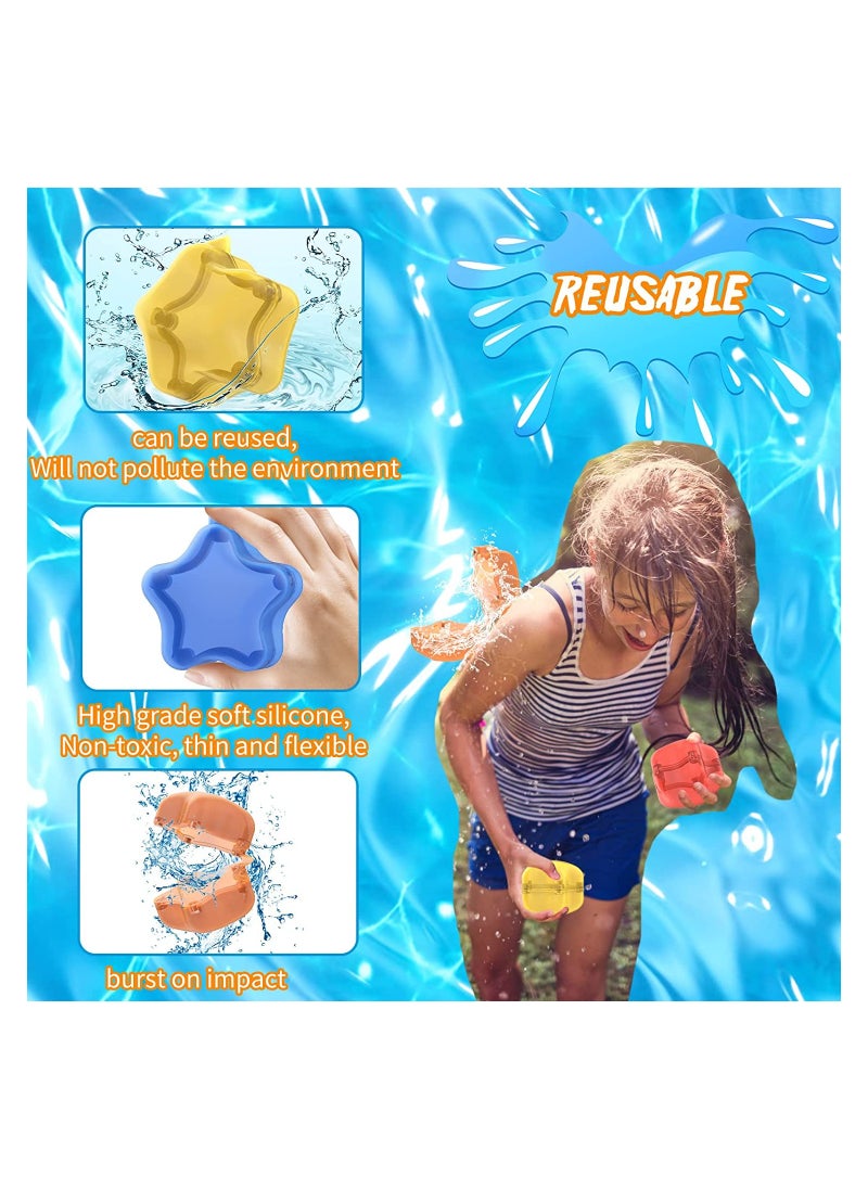 Reusable Water Balloons for Summer Fun, Quick Fill Self-Sealing Balloons for Kids and Adults, Ideal for Backyard and Pool Games (4 Pack)  - Image 3