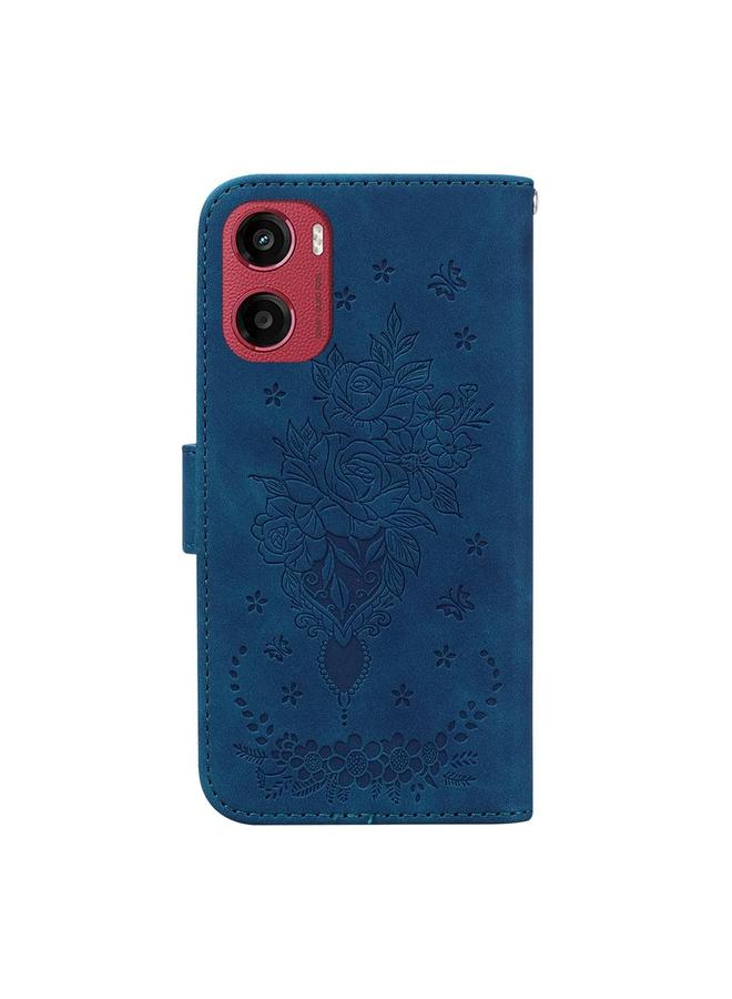 S-TOP Case For Motorola Moto G05 / E15 Butterfly Rose Embossed Leather Phone Case - Image 4