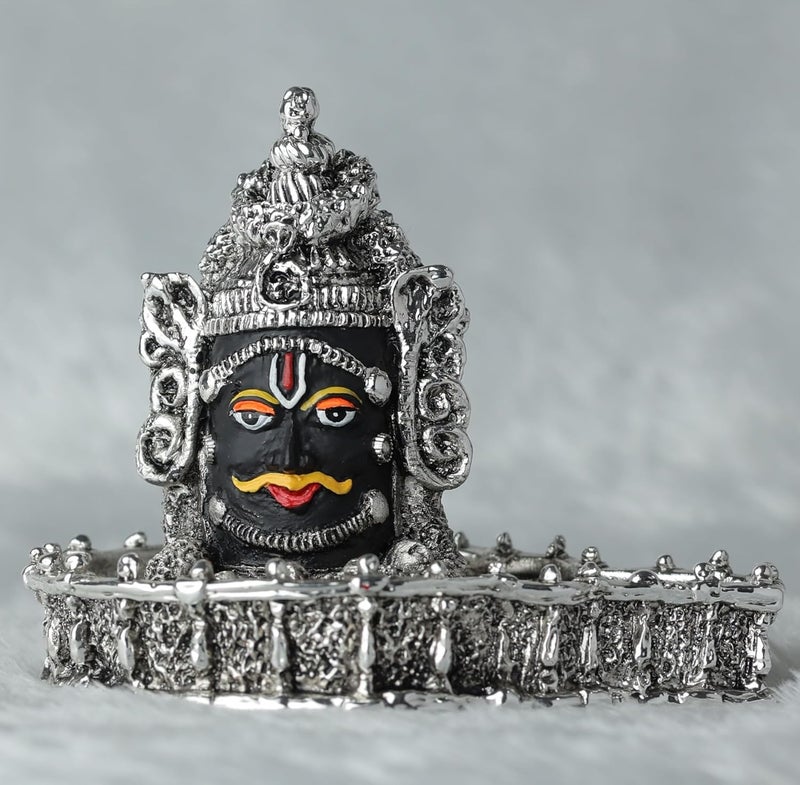 KRAFTRIUM تمثال شيفلينغ ماهاكال مطلي بالفضة بتشطيب عتيق 4 بوصة مثالي لواجهة السيارة وزينة المنزل واستخدامات المكتب - Image 2