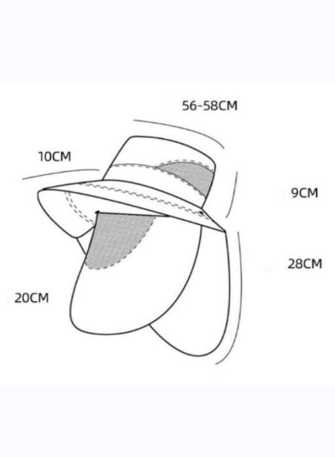 مظلة قبعة مع انفصال قناع واقية من الشمس - Image 2