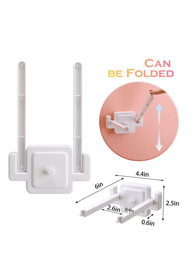 Excefore Scrunchie Holder Organizer, 3Pcs Hair Ties Organizer, Headbands Organizer Hair Bands Organizer, Light Duty Multifunctional, Wall Hook Hanger Adhesive, Plastic White Wall Rack Hooks for Hanging - Image 3