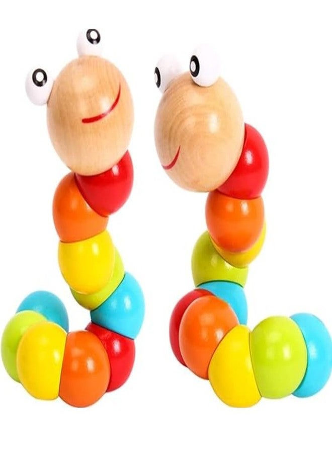 SubiMouIQ Baby Activities 6 to 12 Months, 12-18 Months, 3-6 Months Developmental, Tummy Time Crawling Toys - Infant - Caterpillar Twisting Baby Boy and Girl Toys ((Rainbow) (Pack of 2) - Image 1