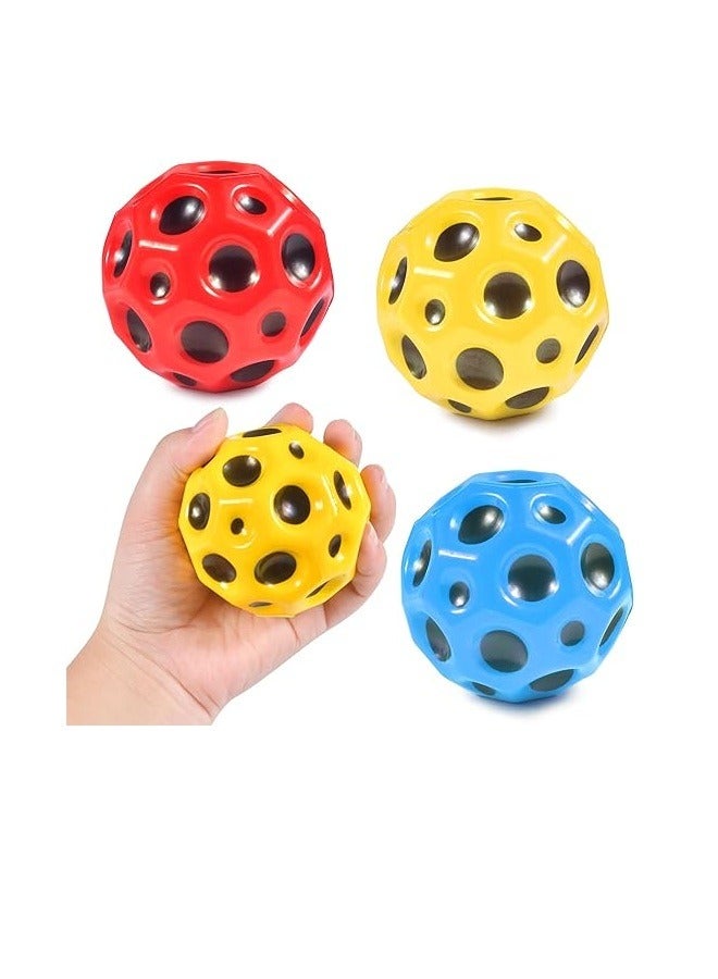 Pack of 3 Moon Balls, 66 mm Astro Jump Ball, High Jumps, Rubber Ball, Space Ball, Moonball, Makes a Banging Noise, Bounce Ball Bouncing Ball for Children, High Bounce Hole Ball, Moon Ball, Lava Ball - Image 1