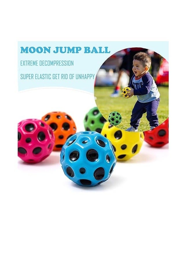 Pack of 3 Moon Balls, 66 mm Astro Jump Ball, High Jumps, Rubber Ball, Space Ball, Moonball, Makes a Banging Noise, Bounce Ball Bouncing Ball for Children, High Bounce Hole Ball, Moon Ball, Lava Ball - Image 2