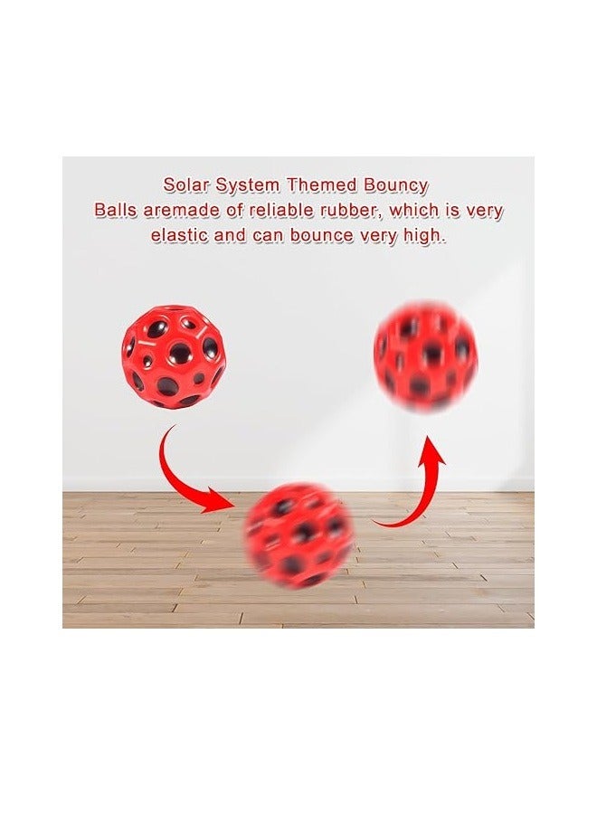 Pack of 3 Moon Balls, 66 mm Astro Jump Ball, High Jumps, Rubber Ball, Space Ball, Moonball, Makes a Banging Noise, Bounce Ball Bouncing Ball for Children, High Bounce Hole Ball, Moon Ball, Lava Ball - Image 3