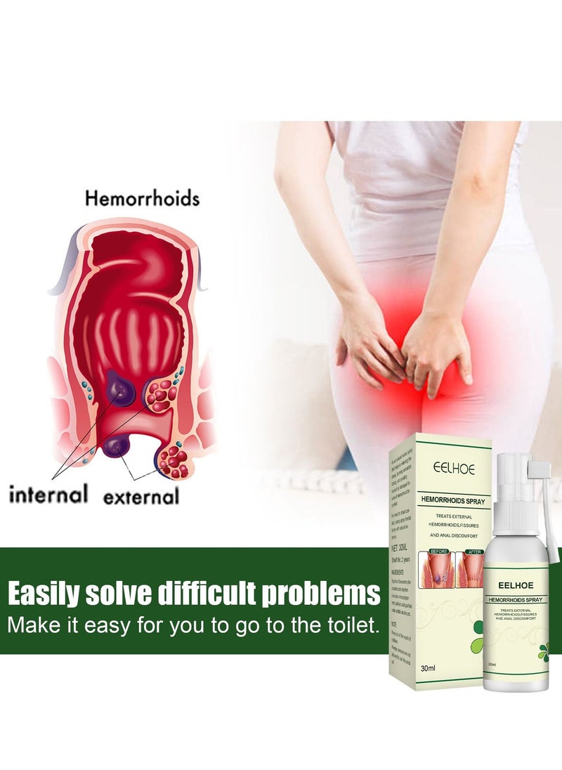 EELHOE Hemorrhoid Spray, Natural Herbal Hemorrhoids Spray Pain Itch Relief, Hemorrhoid and Fissure Treatment, Hemmoroids Treatment Removal Spray (1pcs) - Image 3