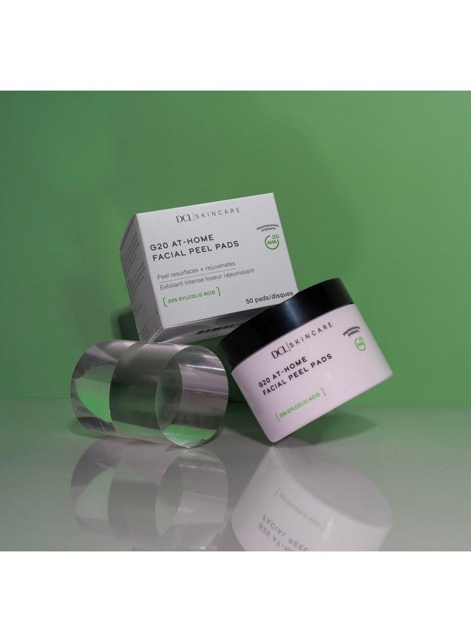 DCL Skincare G20 Radiance Peel Clinical Dose Derm Tested 20% Glycolic Acid Resurfacing Pads Reduces Fine Lines And Wrinkles 50 Count - Image 2