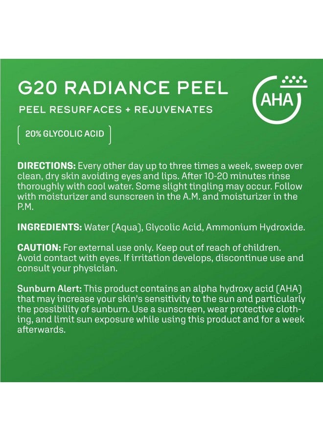 DCL Skincare G20 Radiance Peel Clinical Dose Derm Tested 20% Glycolic Acid Resurfacing Pads Reduces Fine Lines And Wrinkles 50 Count - Image 5