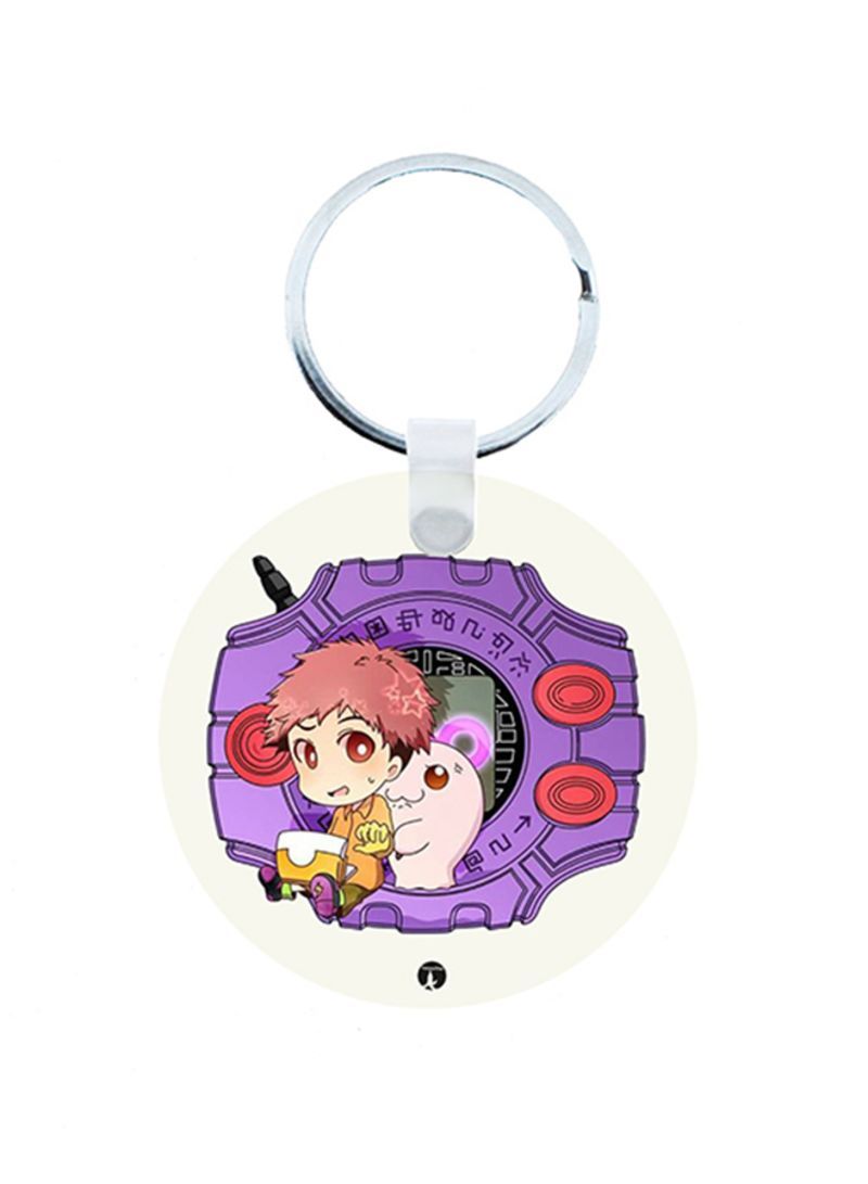 RKN Digimon Anime Wooden Keychain