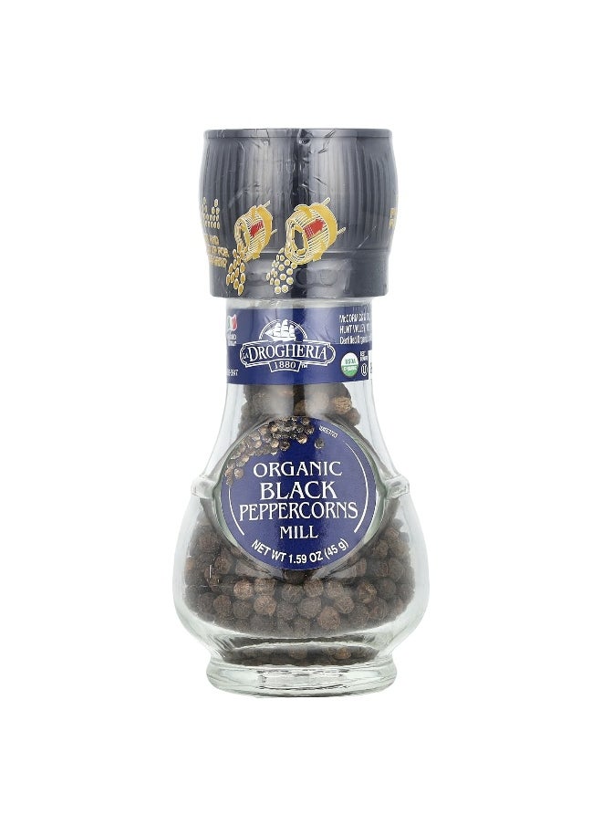 DROGHERIA & ALIMENTARI - Drogheria & Alimentari, Organic Black Peppercorns Mill, 1.59 oz (45 g) - Image 1