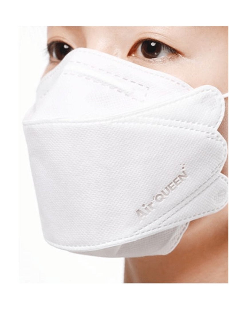 Air QUEEN Pack Of 50 Pieces Nanofiber Filter Face Mask For Adults White  - Image 2