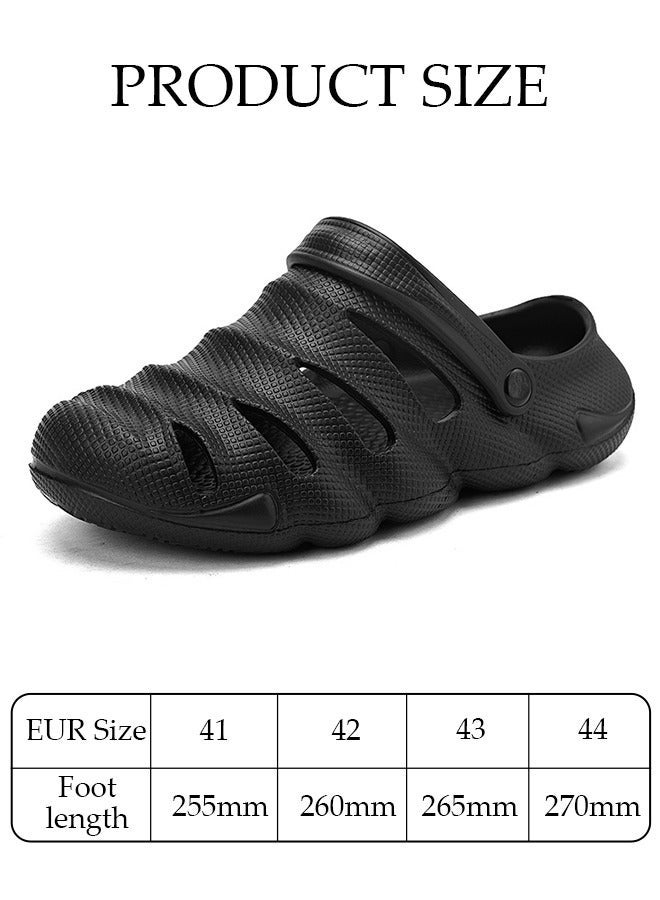 DUNISO Men's Clog Sandals Quick Drying Slide Sandal with Non-slip Soles Thick Sole Beach Slipper Breathable Slip-on Sandal Men's House Flat Slipper for Indoor & Outdoor - Image 2